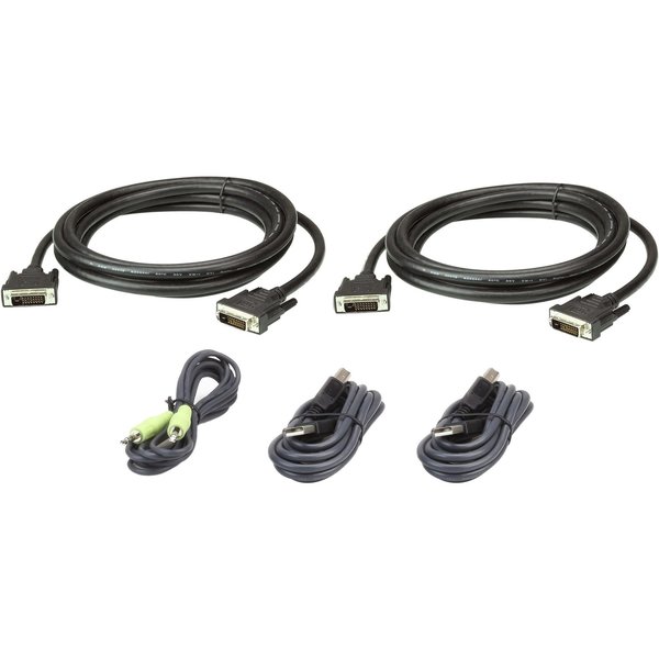Aten 10Ft. Dual Display Dvi-D Secure Kvm Cable Kit 2L7D03UDX5
